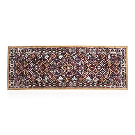 Hush Haven Traditional Pattern Pile Rug (180x60 Cm) - Red