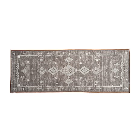 Hush Haven Traditional Pattern Pile Rug (180x60 Cm) - Golden