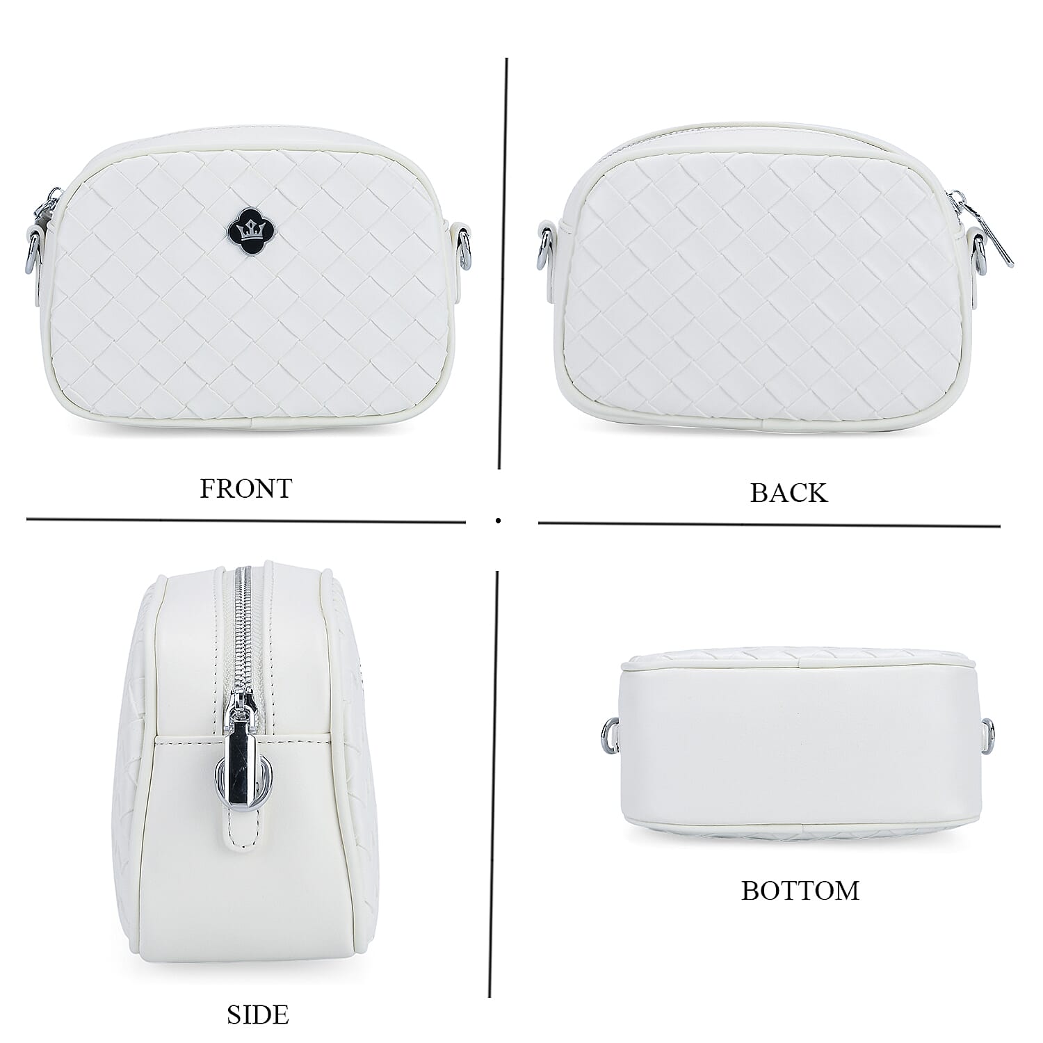 BIG BLACK FRIDAY DEAL - Genuine leather Crossbody Bag  - White