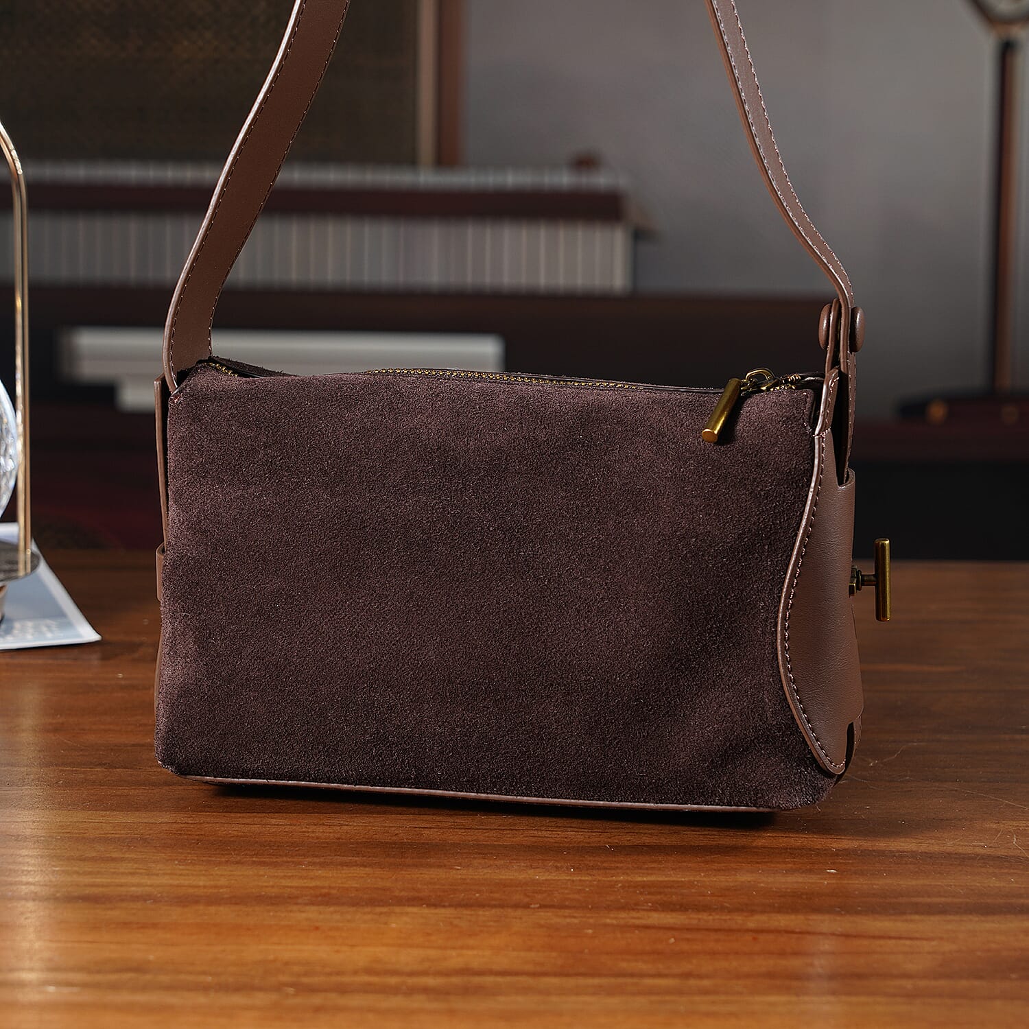 Crossbody Bag (Size - One Size) - Coffee & Black