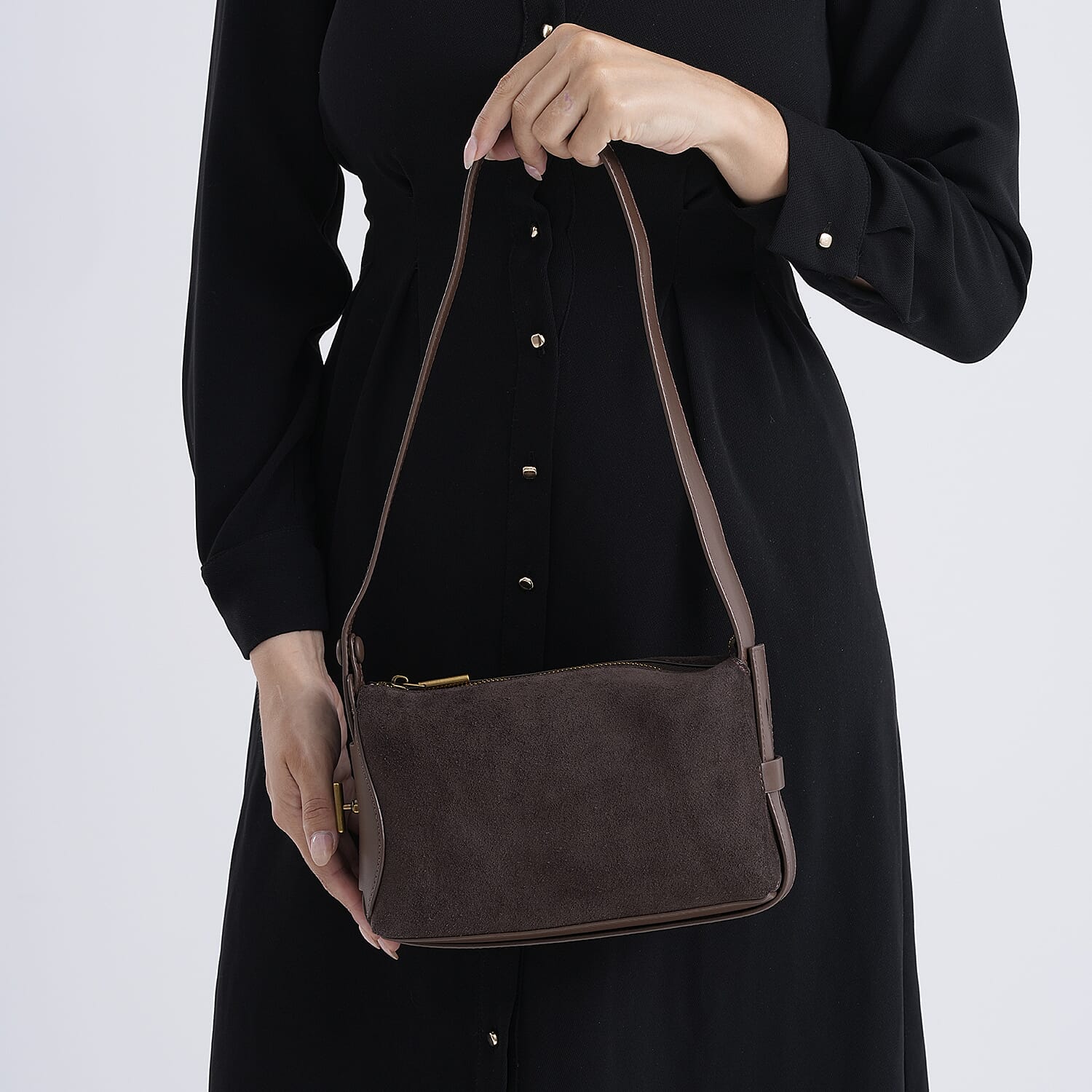 Crossbody Bag (Size - One Size) - Coffee & Black