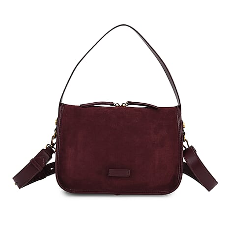 Crossbody Bag (Size - One Size) - Burgundy & Black