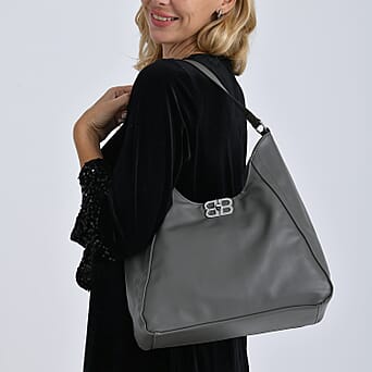 https://tjcuk.sirv.com/Products/82/2/8224330/Leatherette-Hobo-Bag-with-Adjustable-Shoulder-Strap-Grey_8224330_3.jpg?w=342&h=342