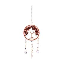 LIVMORE Jasper Tree of Life Wall Hanging Ornament (38 cm) - Red