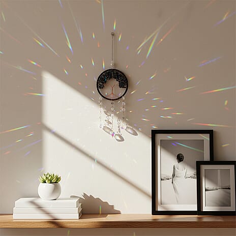 LIVMORE Lapis Lazuli Tree of Life Wall Hanging Ornament (38 cm) - Blue