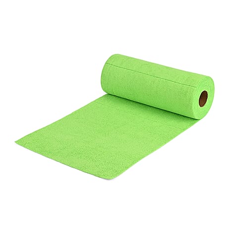 LIVMORE Reusable Tear Away Microfiber Towel Roll (30 x 30cm) - Green