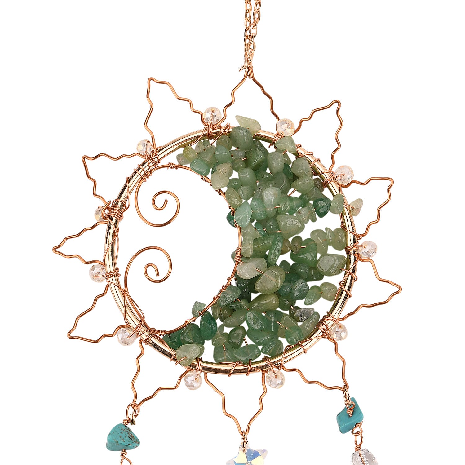 LIVMORE Handmade Natural Gemstone Aurora Quartz Decor