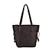 100% Geniune Leather Floral Embossed Tote Bag - Brown