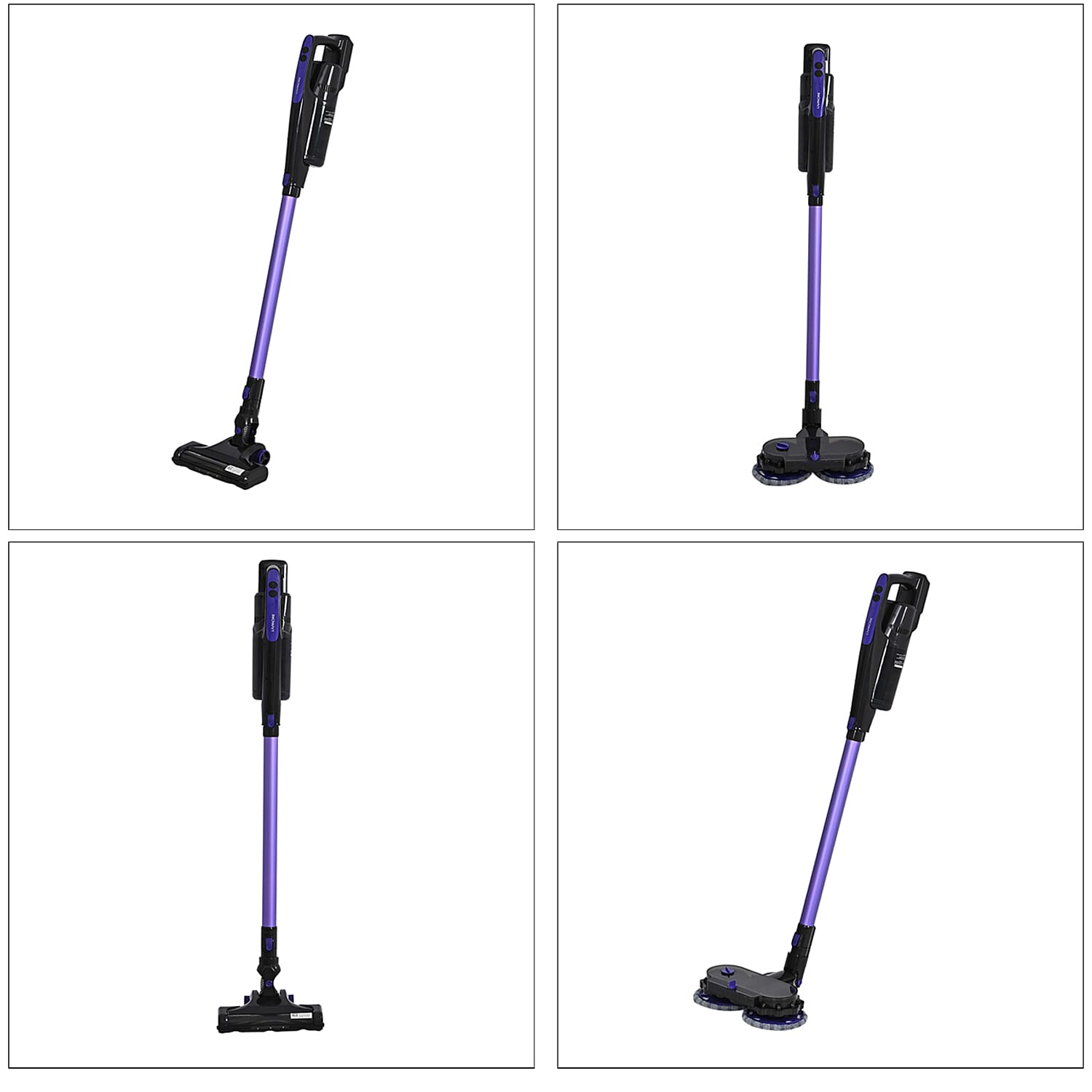 NEW LIVMORE 2 in 1 Wireless Vacuum Cleaner and Mop, All Floors - Handheld, Run Time - Up To 60 mins, Lightweight, 0.5L dust capacity (Size 110x17 cm) - Purple