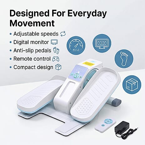Bliss - Beyond Motorised Electric Stepping Machine for Physical Therapy - Low-Impact Fitness - White