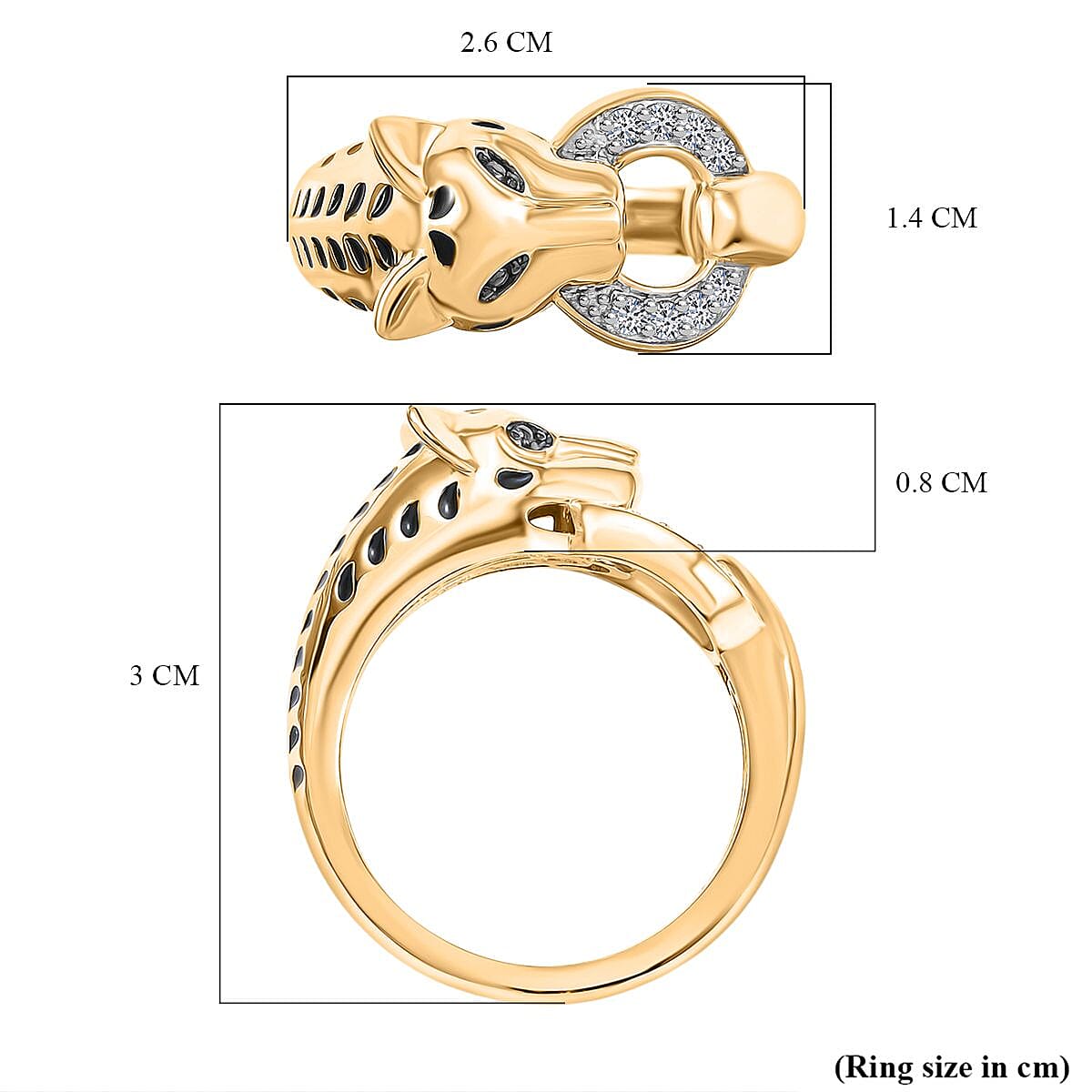 Luxuriant Lab Grown Diamond Fancy Ring in 18K YG VermeilSterling Silver, Silver Wt.8 Gms 0.168 Ct. Luxuriant Lab Grown Diamond Fancy Ring in 18K YG VermeilSterling Silver, Silver Wt.8 Gms 0.168 Ct.