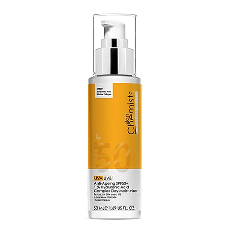 ALL IN ONE SKINCARE skinChemists- Anti-Ageing SPF50 1% Hyaluronic Acid Day Moisturiser