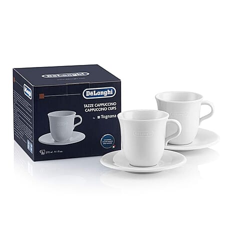 DeLonghi 2 Piece Porcelain Handmade Espresso Cups - 70ml
