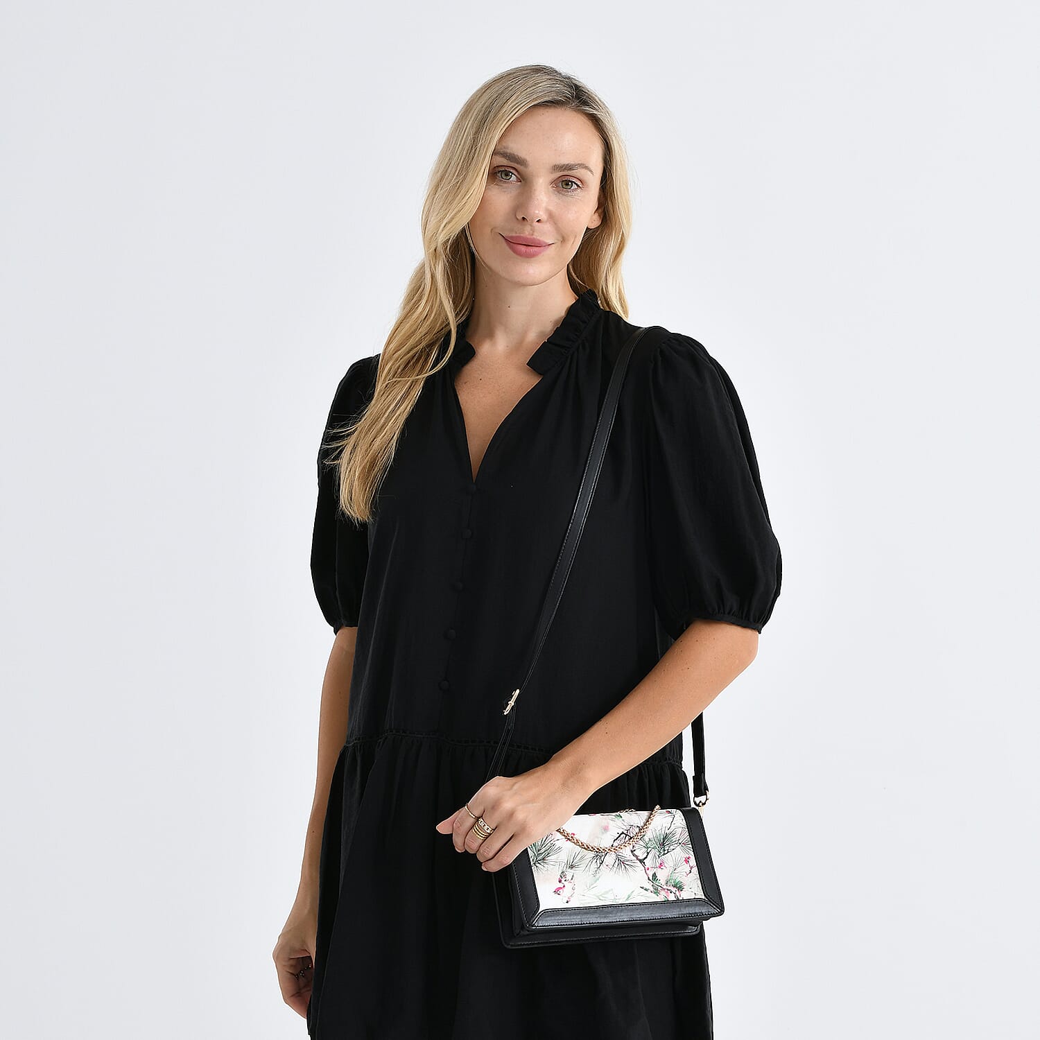 Crossbody Bag (Size - One Size) - White Purple & Multicolor