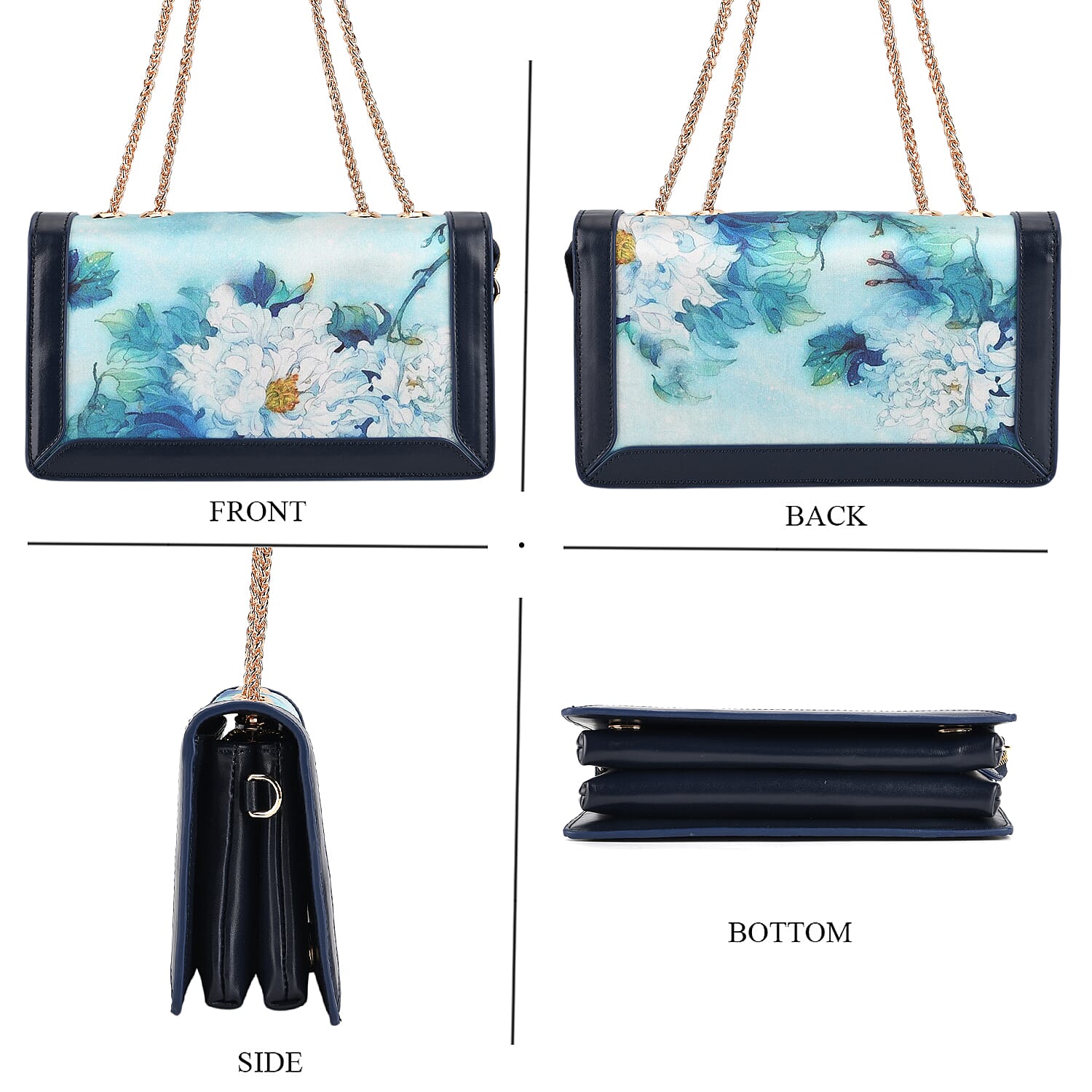 Crossbody Bag (Size - One Size) - Light Blue & Multicolor