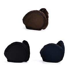 Set of 3 Ear-Pads (40 x 13 cm) - Black, Navy & Brown