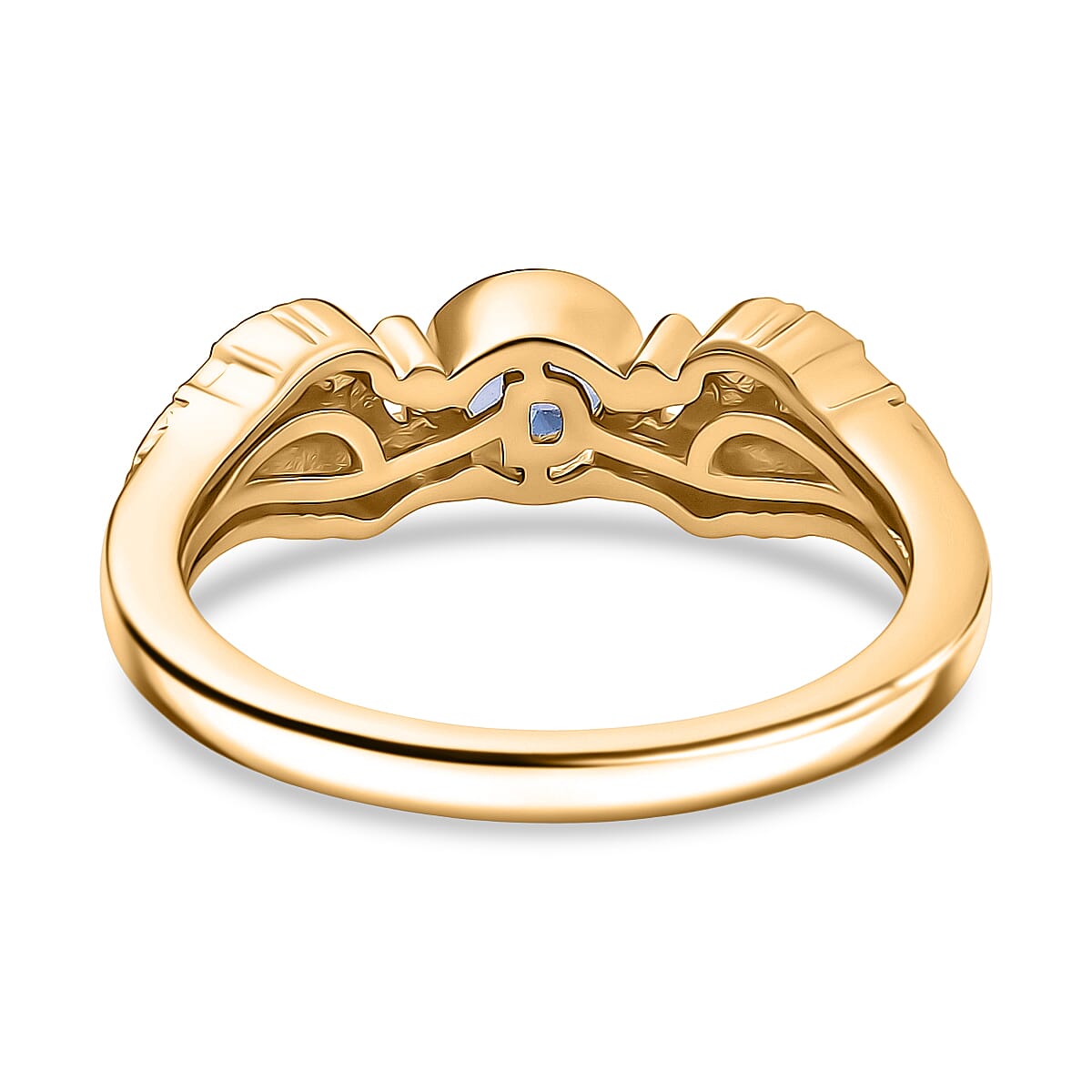 D'joy Tanzanite Solitaire Lion Ring in Yellow Gold Plating Sterling Silver D'joy Tanzanite Solitaire Lion Ring in Yellow Gold Plating Sterling Silver