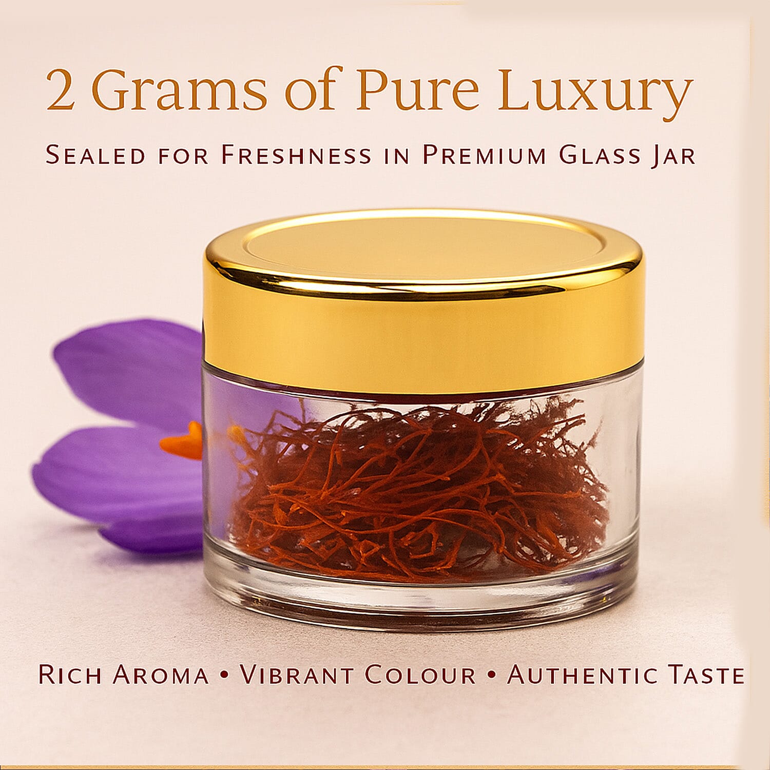 LIVMORE 100% Pure Authentic Kashmiri Saffron - 2 Grams