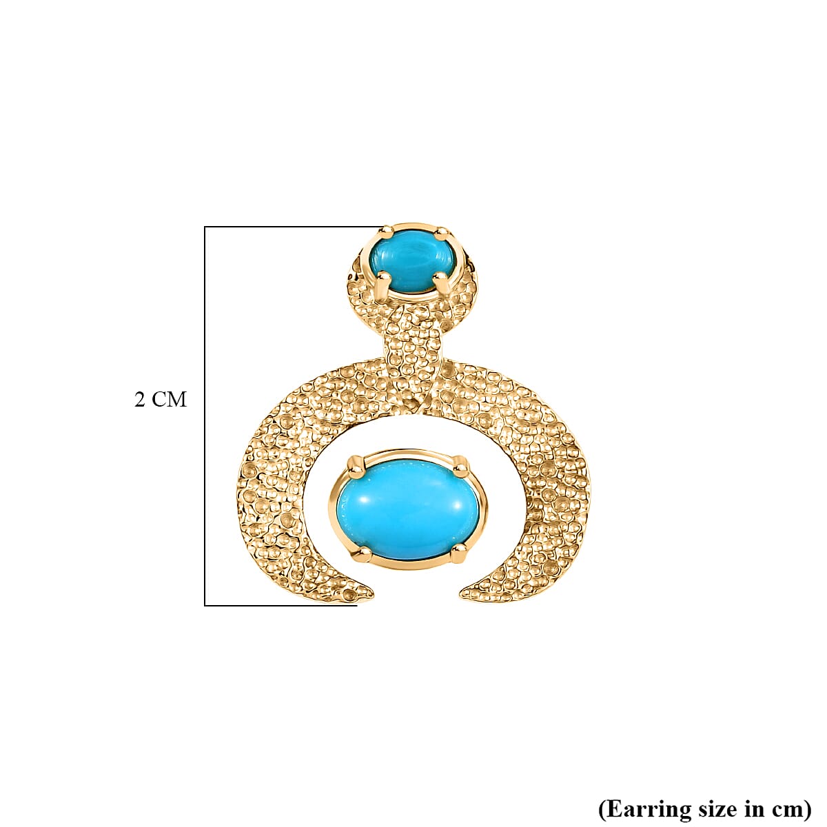 D'joy Sleeping Beauty Turquoise Dangling Earring with Push Back in Yellow Gold Plating Sterling Silver 1.65 Ct. D'joy Sleeping Beauty Turquoise Dangling Earring with Push Back in Yellow Gold Plating Sterling Silver 1.65 Ct.