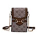 Floral Print Wallet Style Sling Bag - Brown - Dark Wine