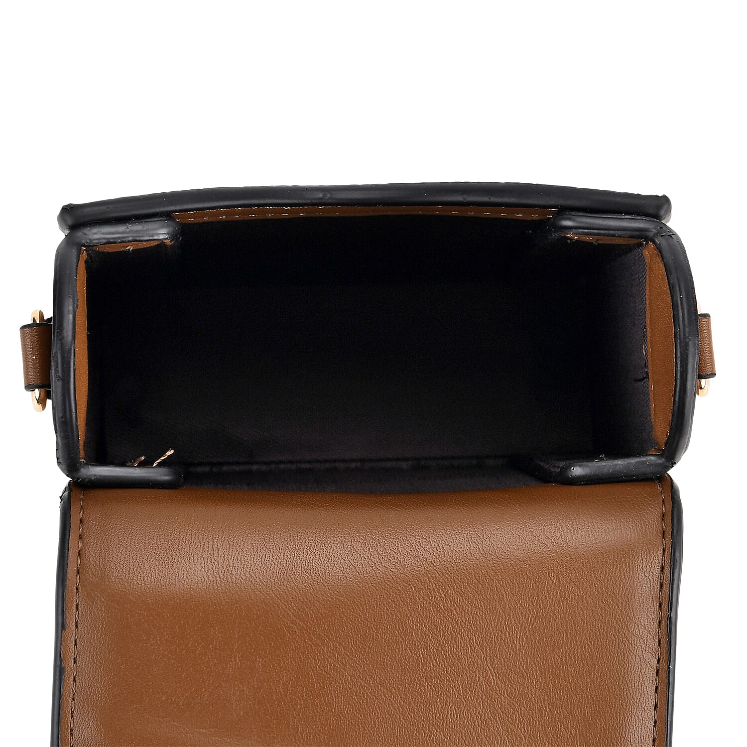 Floral Print Wallet Style Sling Bag - Brown - Dark Wine