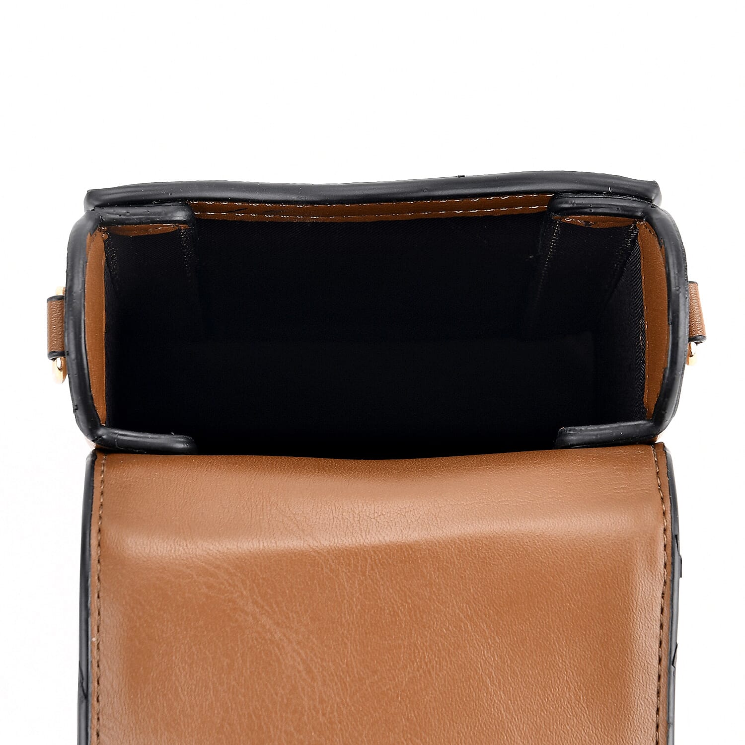 Monogram Pattern Wallet Style Sling Bag with Shoulder Strap (135cm) - Tan - Grey