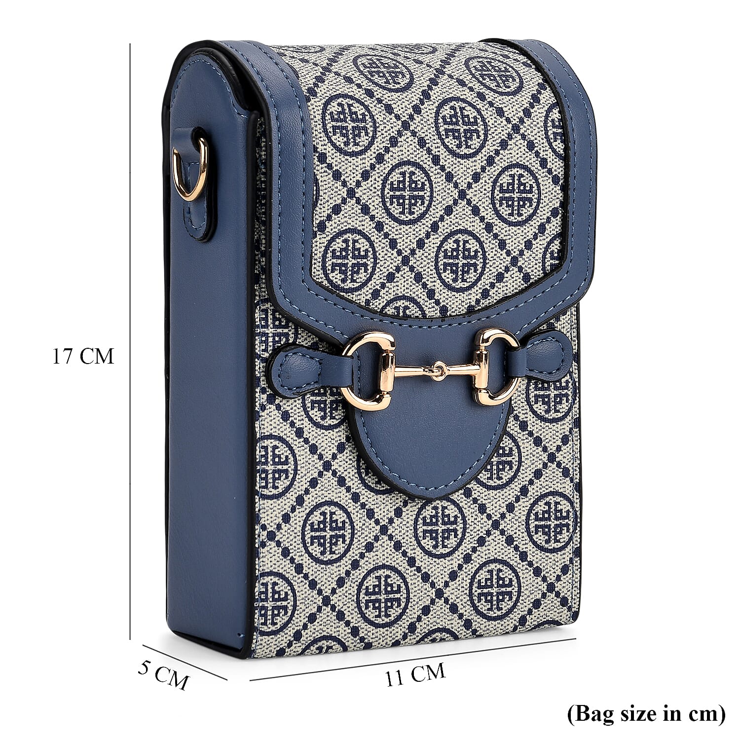 Floral Print Wallet Style Sling Bag - Navy