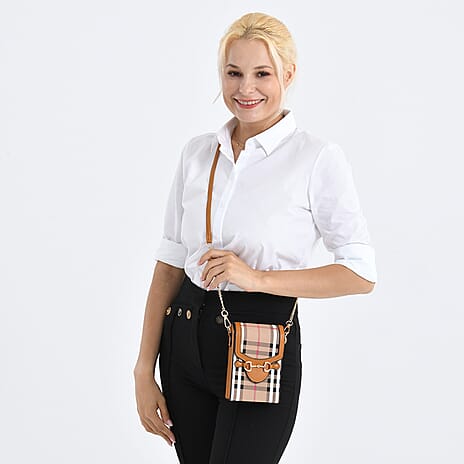 PU Flower Wallet (Size 11x5x17 cm) - Khaki & Khaki