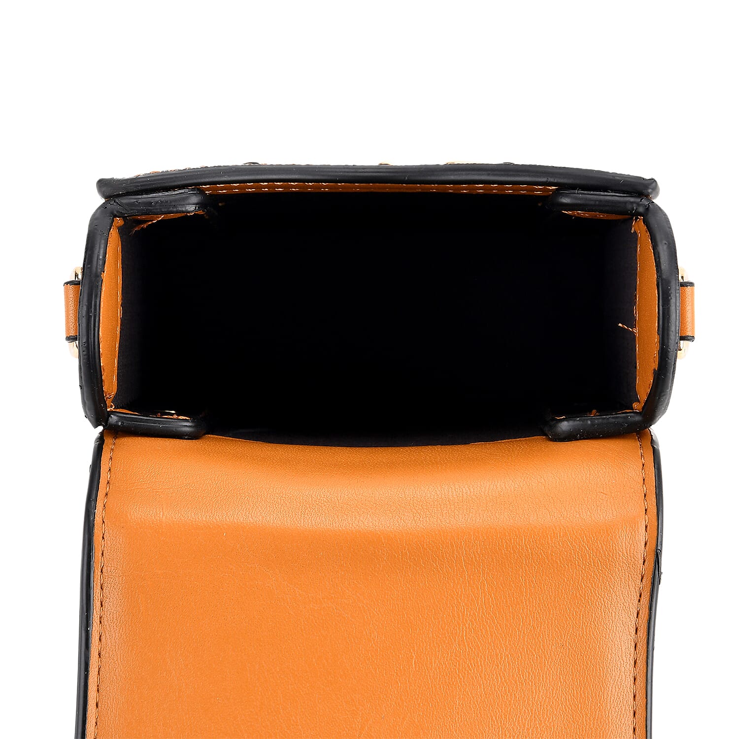 Checkered Pattern Wallet Style Sling Bag with Shoulder Strap (135cm) - Light Brown