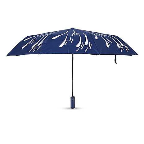Color-Changing Fireworks Print Umbrella - Navy