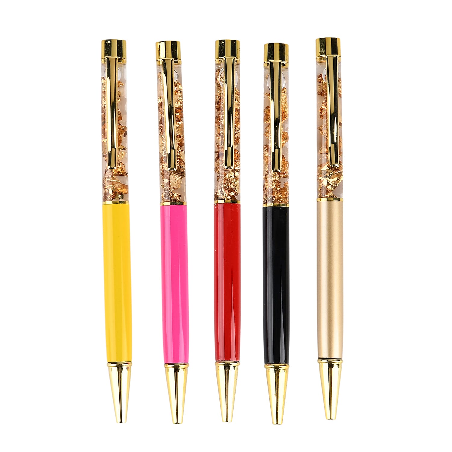 Perfect Christmas Gift- LIVMORE Luxury Collection Set Of 5 24K Gold (99.9% Purity) Ballpoint Pens With Black Ink