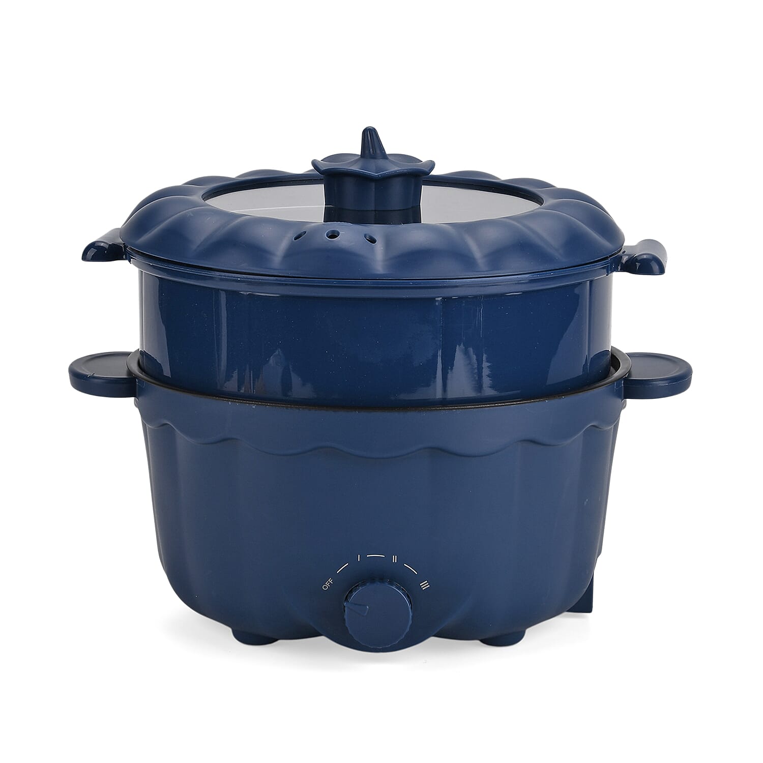 KITCHEN GADGET OF THE YEAR - Bliss - Beyond Electric Hot Pot, Frying, Stewing, And Stir-Fry Functions, Adjustable Temperature (2.5 Liters) - Navy