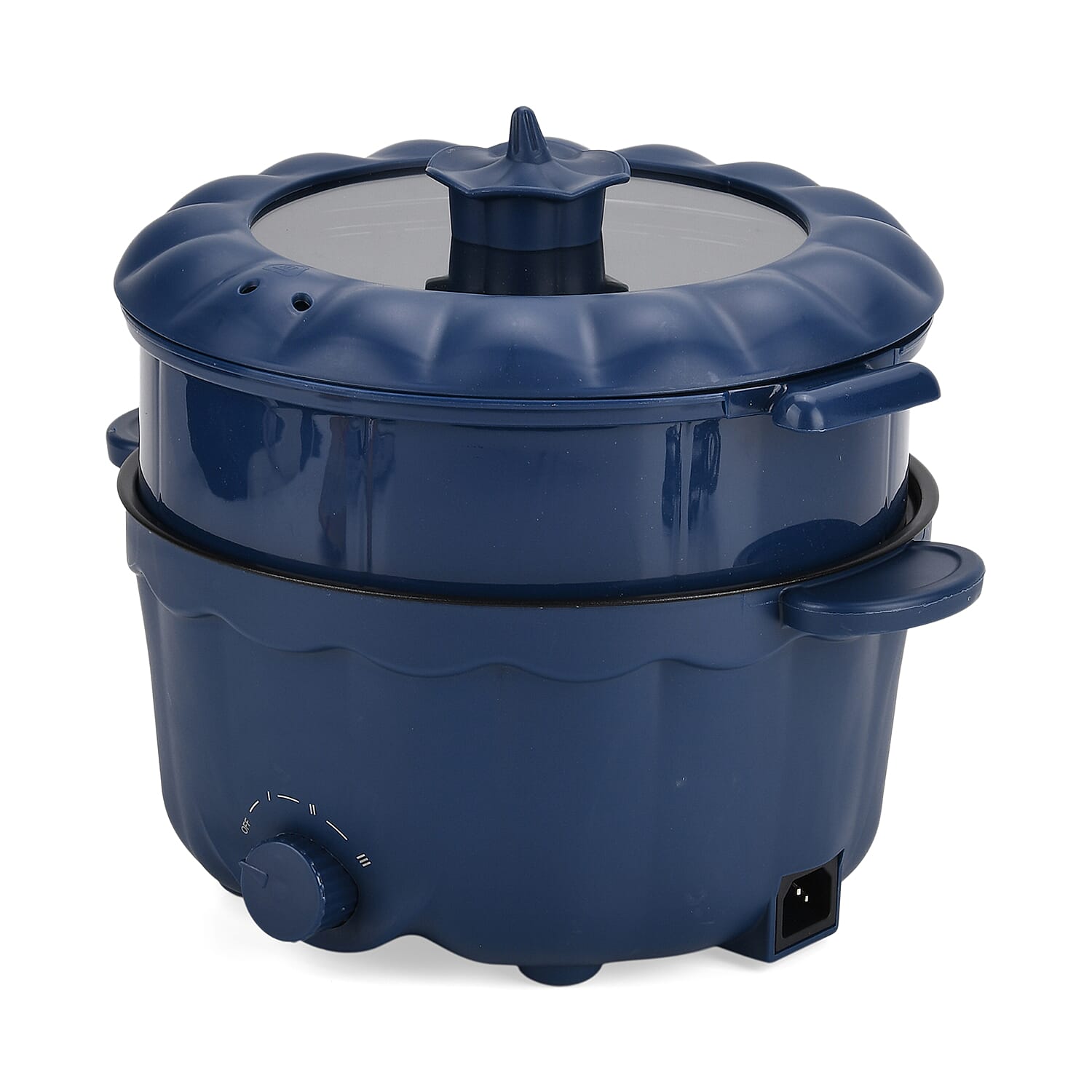 KITCHEN GADGET OF THE YEAR - Bliss - Beyond Electric Hot Pot, Frying, Stewing, And Stir-Fry Functions, Adjustable Temperature (2.5 Liters) - Navy