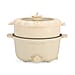 Bliss &amp; Beyond Electric Hot Pot, Frying, Stewing, And Stir-Fry Functions, Adjustable Temperature (2.5 Liters) - Cream
