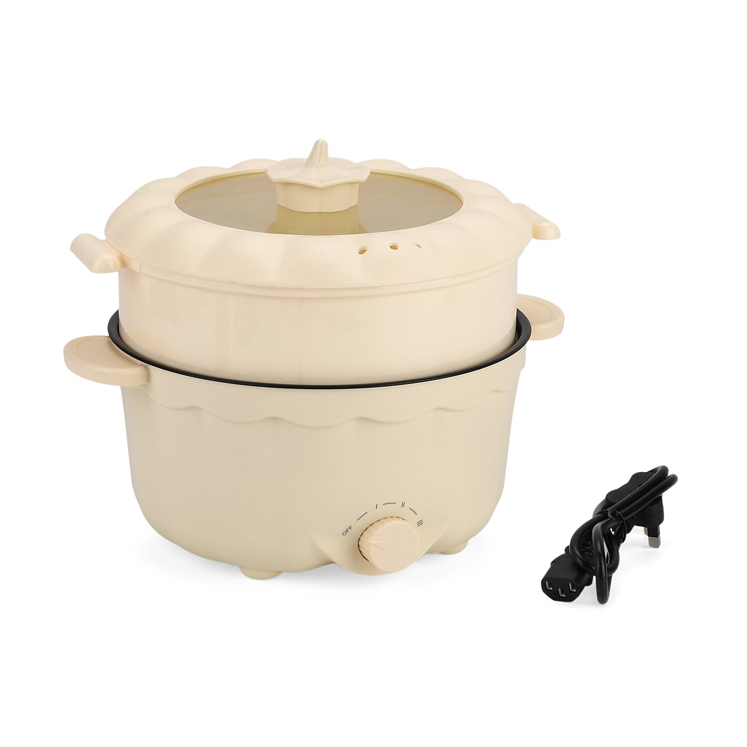 KITCHEN GADGET OF THE YEAR - Bliss - Beyond Electric Hot Pot, Frying, Stewing, And Stir-Fry Functions, Adjustable Temperature (2.5 Liters) - Beige