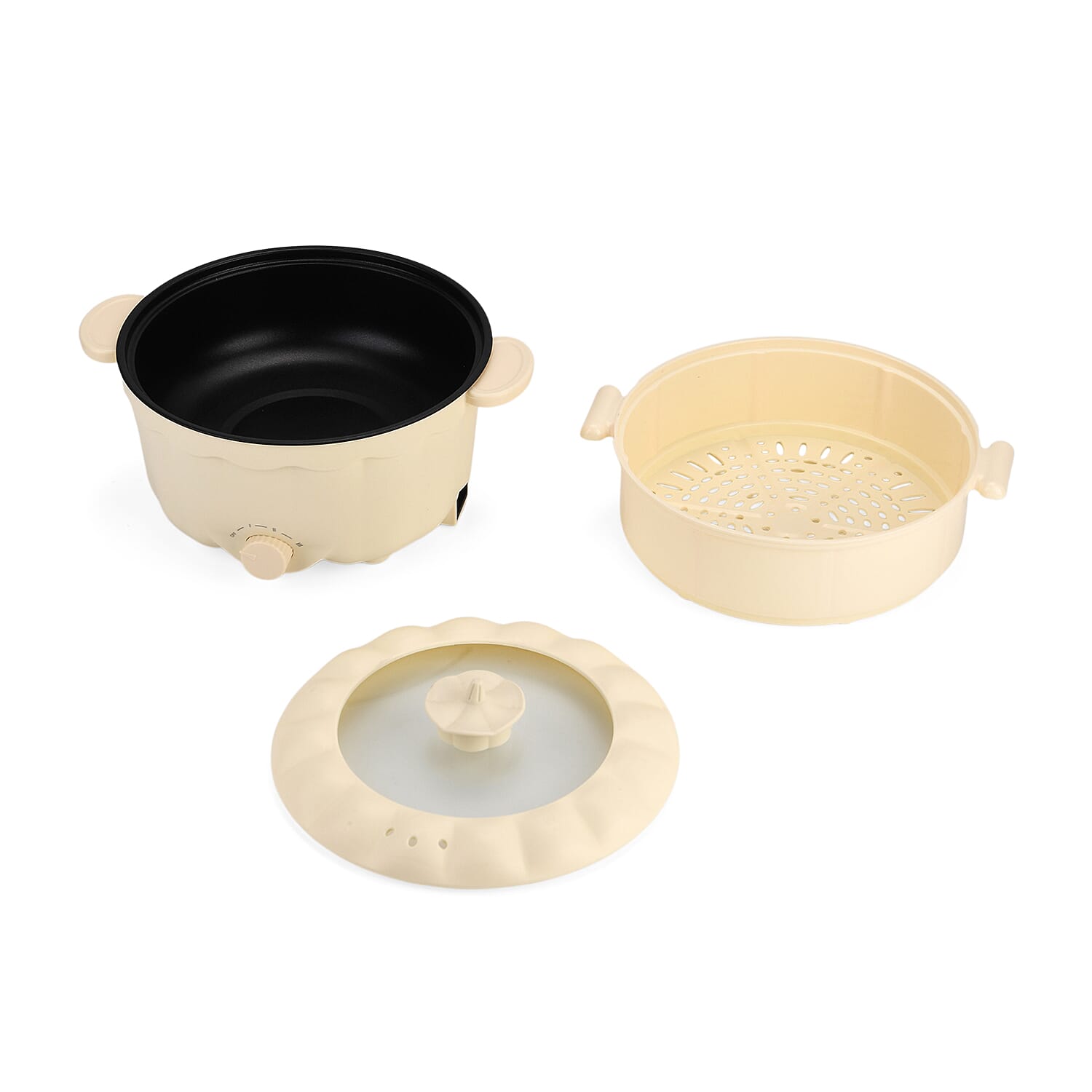 KITCHEN GADGET OF THE YEAR - Bliss - Beyond Electric Hot Pot, Frying, Stewing, And Stir-Fry Functions, Adjustable Temperature (2.5 Liters) - Beige