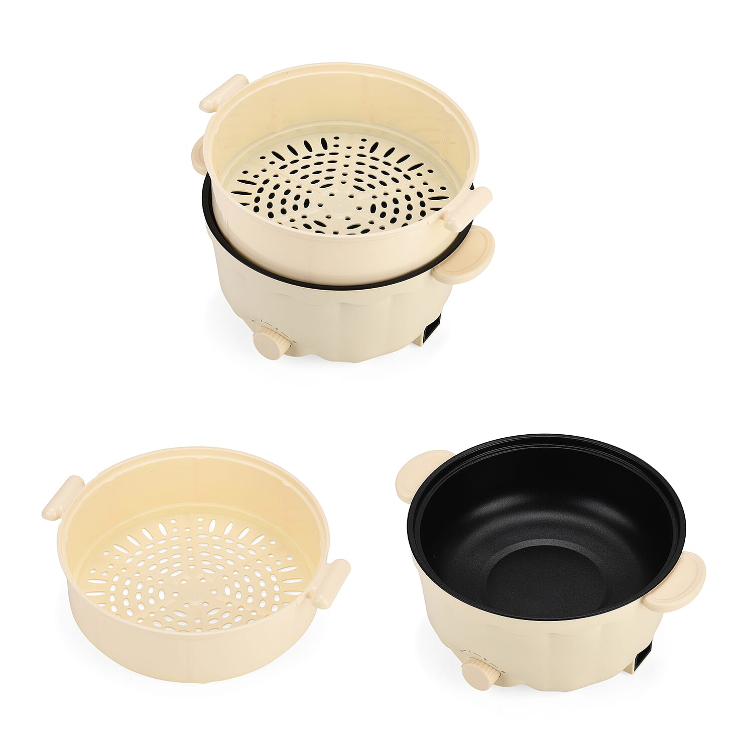 KITCHEN GADGET OF THE YEAR - Bliss - Beyond Electric Hot Pot, Frying, Stewing, And Stir-Fry Functions, Adjustable Temperature (2.5 Liters) - Beige