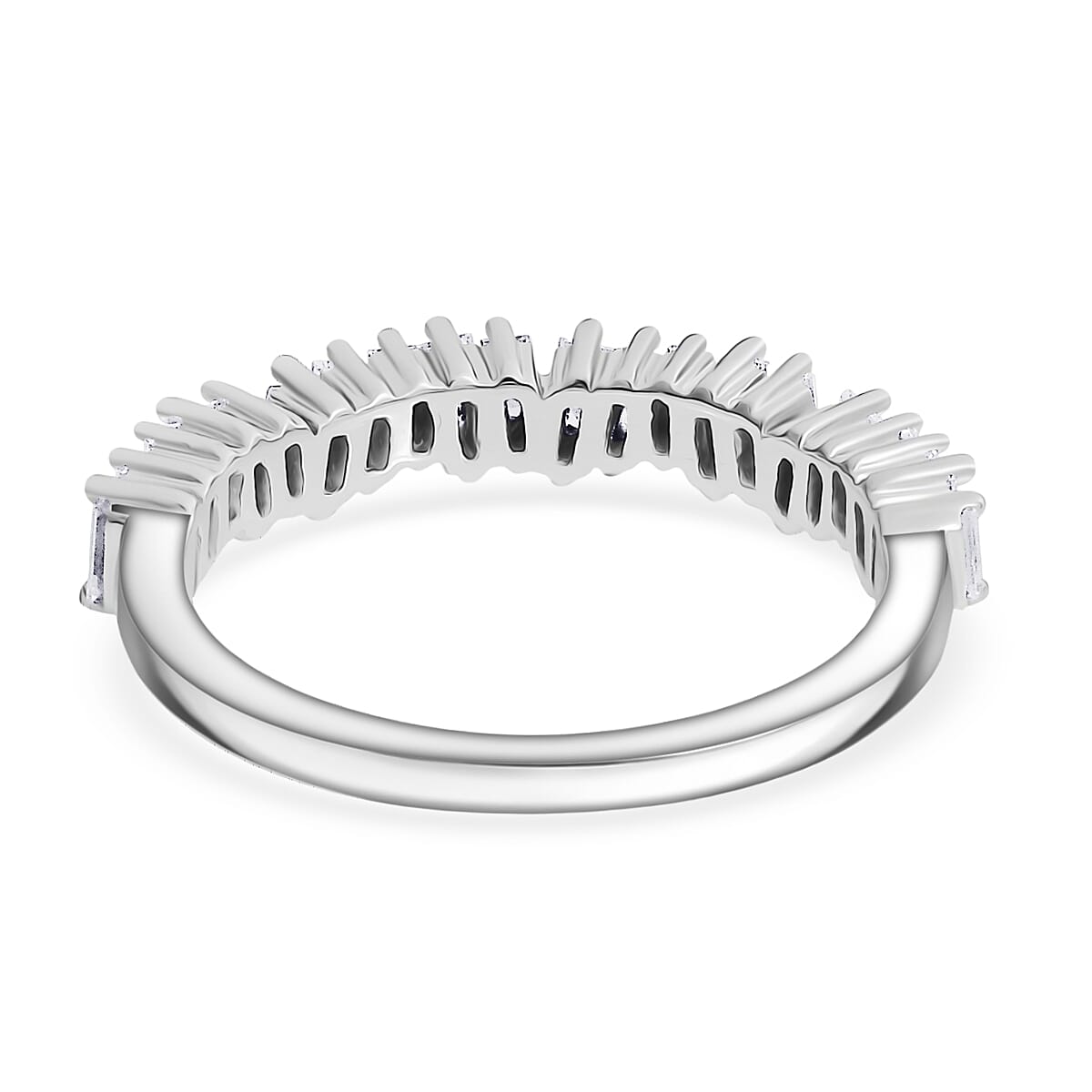 Rachel Galley Lab Grown Diamond Band Ring in Rhodium OverlaySterling Silver  0.392  Ct.