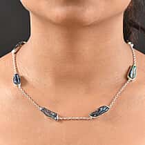 Royal Bali Collection - Biwa Pearl Necklace (Size 22) Sterling Silver Silver Wt. 13.20 Gms.