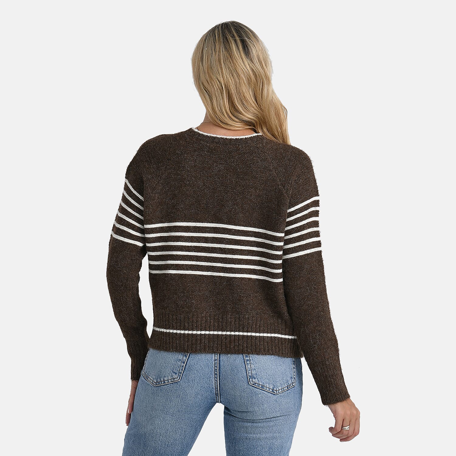La Marey Striped Knitted Jumper