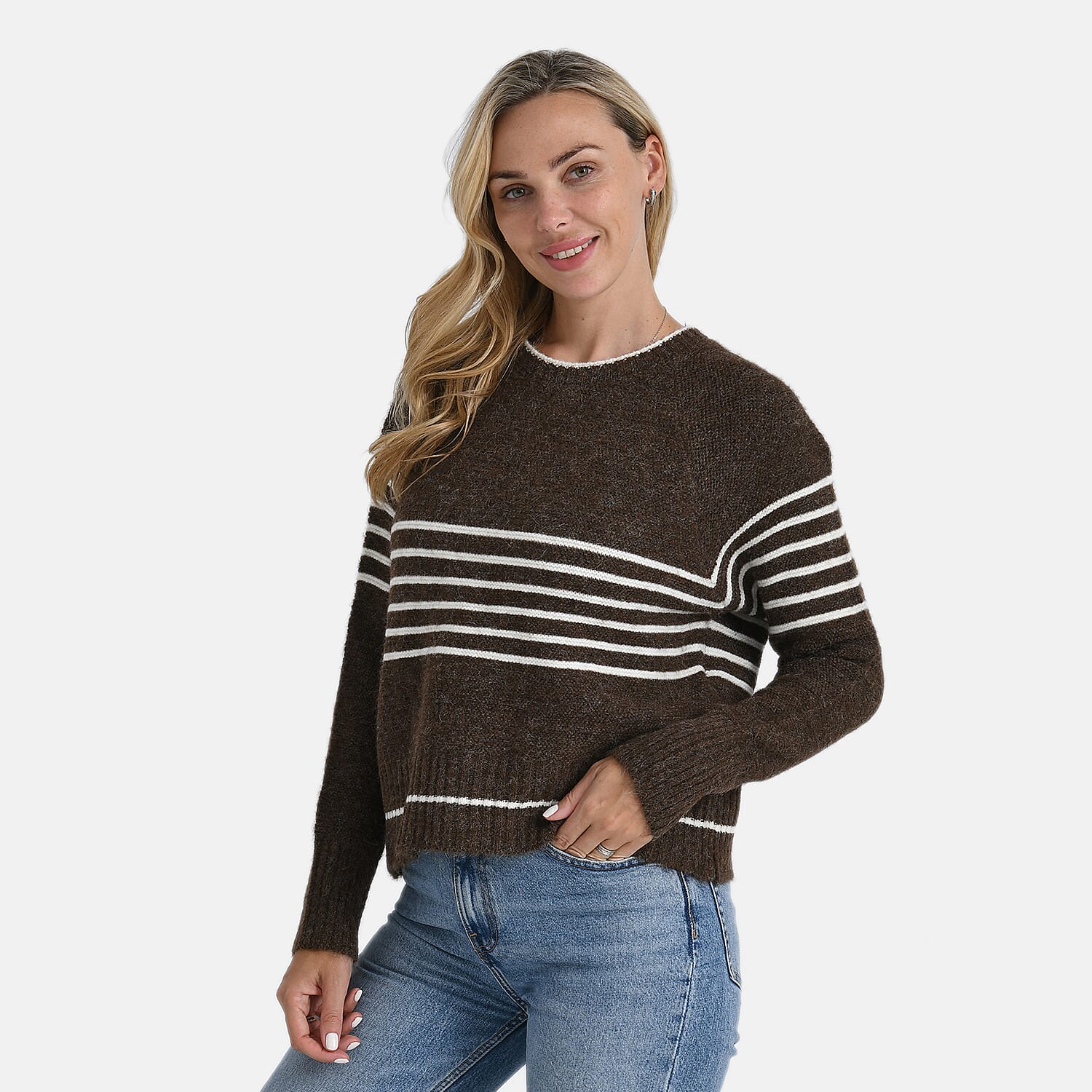 La Marey Striped Knitted Jumper