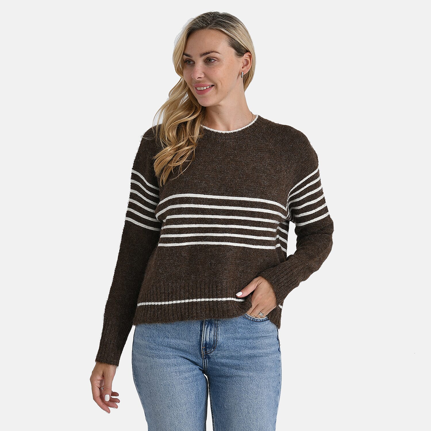 La Marey Striped Knitted Jumper