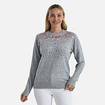 La Marey Sequined Jumper (Size - M) - Grey