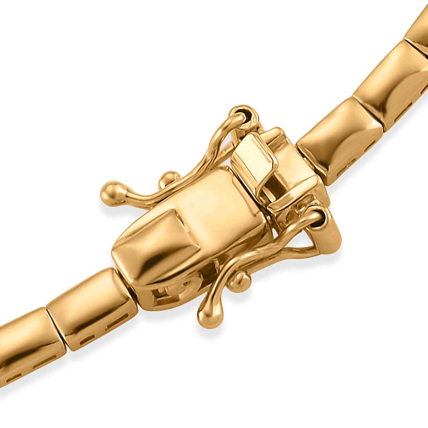 Luxuriant Lab Grown Diamond (SI-GH) Necklace (Size 20) in 18K Vermeil Yellow Gold Plated Sterling Silver, Silver Wt. 23.34 Gms.