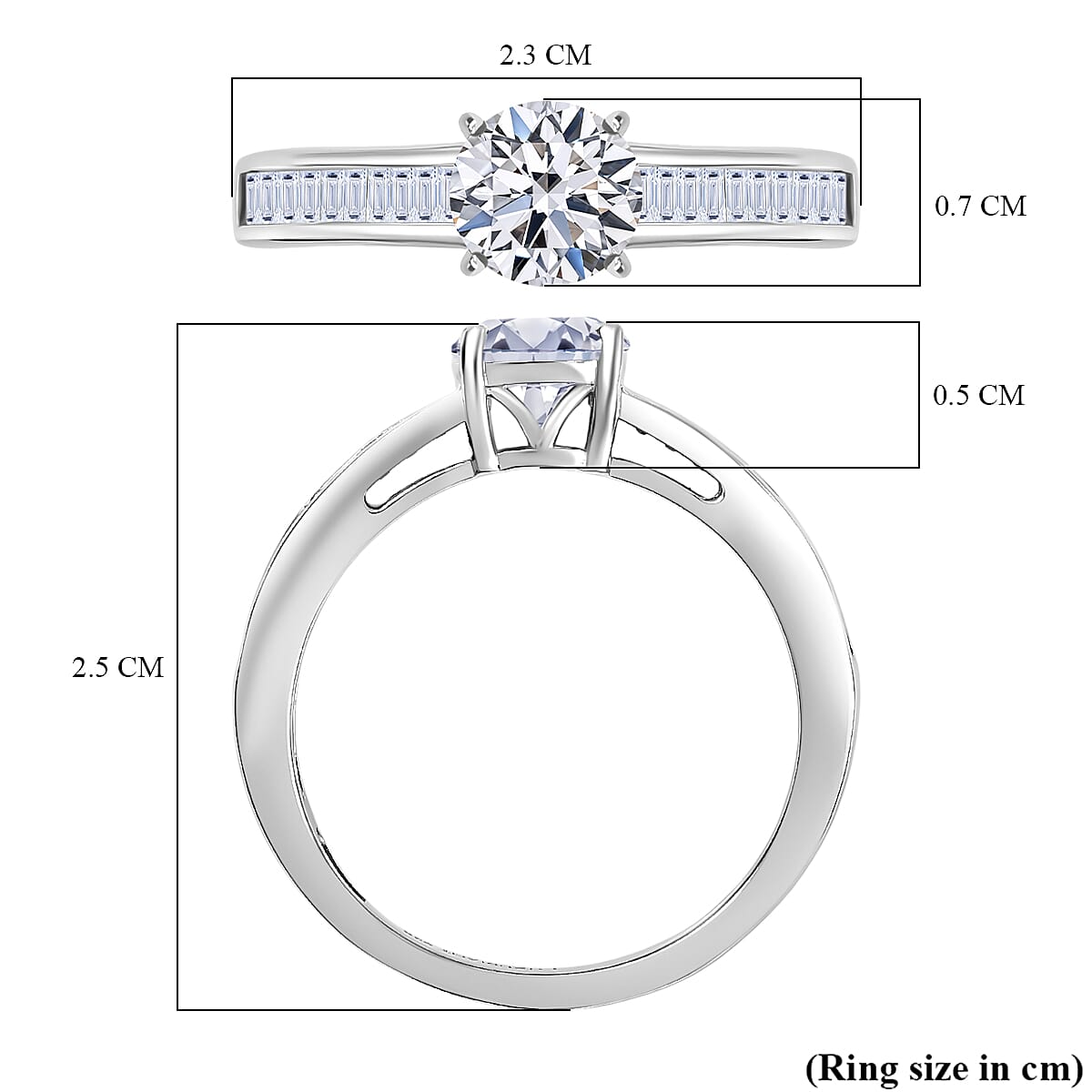 Luxuriant Lab Grown Diamond SGL Certified (SI-GH) Ring in Rhodium Overlay Sterling Silver 1.50 Ct. Luxuriant Lab Grown Diamond SGL Certified (SI-GH) Ring in Rhodium Overlay Sterling Silver 1.50 Ct.