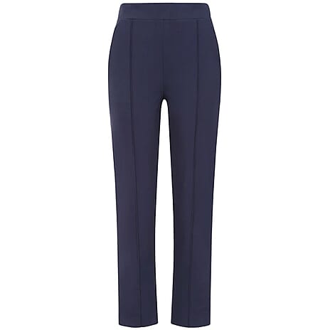 Emreco Pintuck Front Bengaline Trouser (Size 20) - Navy