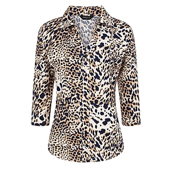 https://tjcuk.sirv.com/Products/82/2/8226217/Emreco-3-4-Sleeve-Print-Mandarin-Collar-Blouse-Size-16-Brown_8226217_1.jpg?w=342&h=342