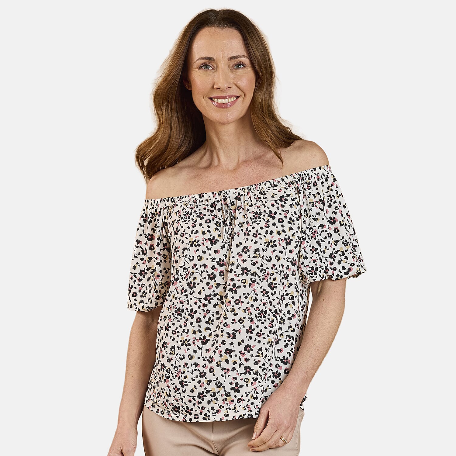 Short Sleeve Printed Gypsy Top