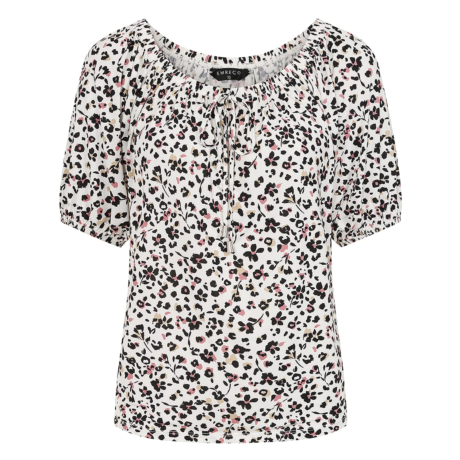 Short Sleeve Printed Gypsy Top
