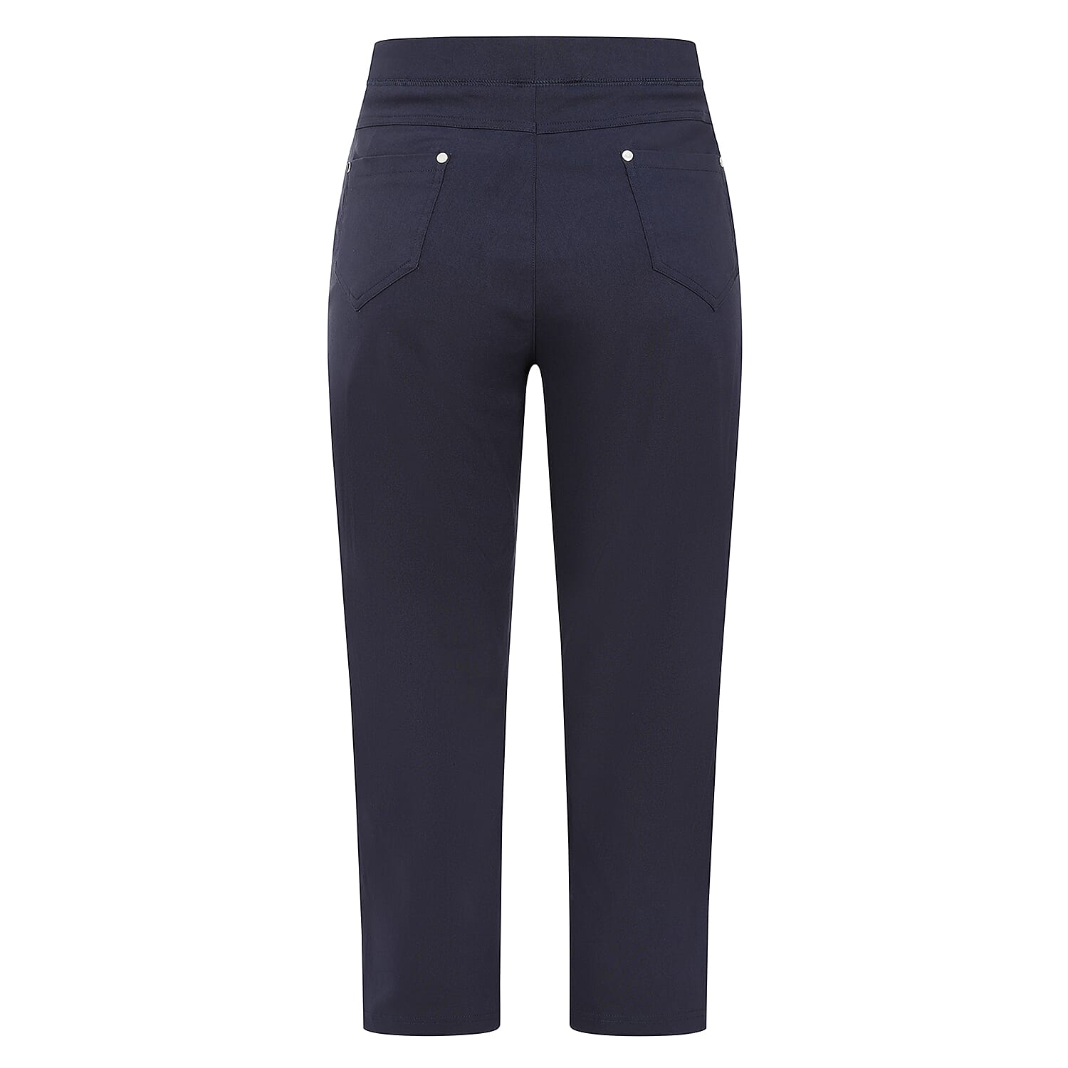Emreco Bengaline Crop Trousers (Size 16) - Navy